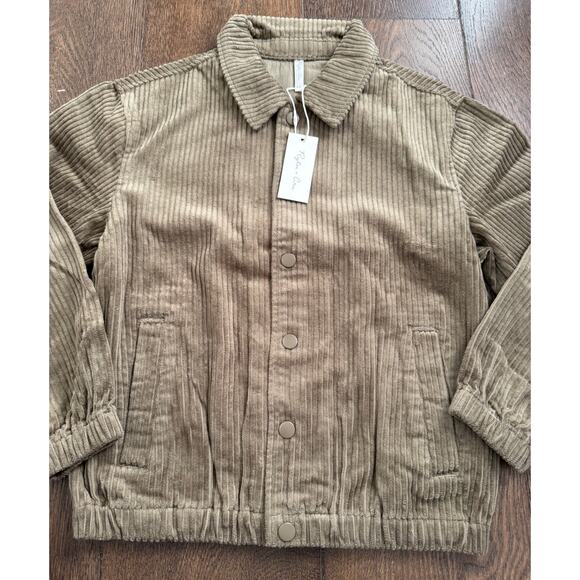 NWT Rylee + Cru Corduroy Bomber Jacket Sage Sz 8-9 - Picture 8 of 8